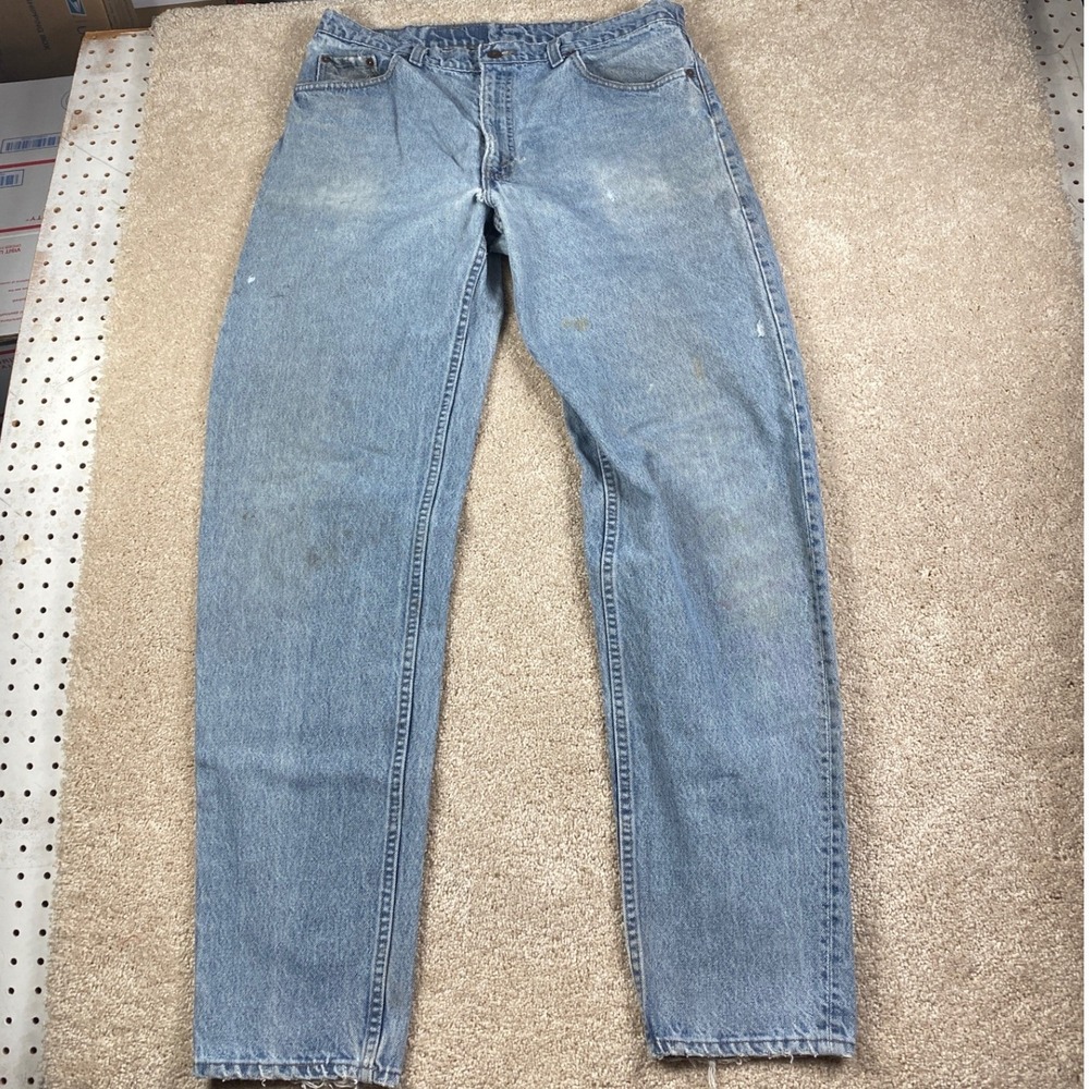 Vintage 1992  Levis 550 Relaxed Fit Tapered‎ Leg Jeans Light Wash Made in USA